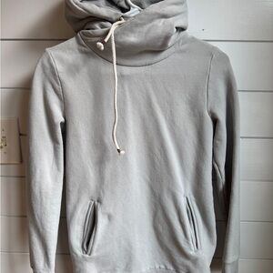 AMPERSAND AVE Light Gray Cowl Neck Sweatshirt